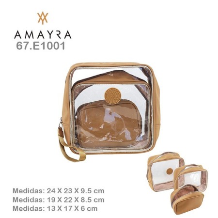 Portacosmeticos Amayra Set x3