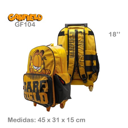 Mochila Garfield Carro 18"