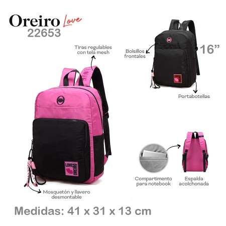 Mochila Las Oreiro Love 16"
