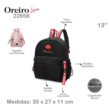 Mochila Las Oreiro Love 13"
