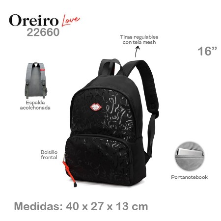 Mochila Las Oreiro Love 16"