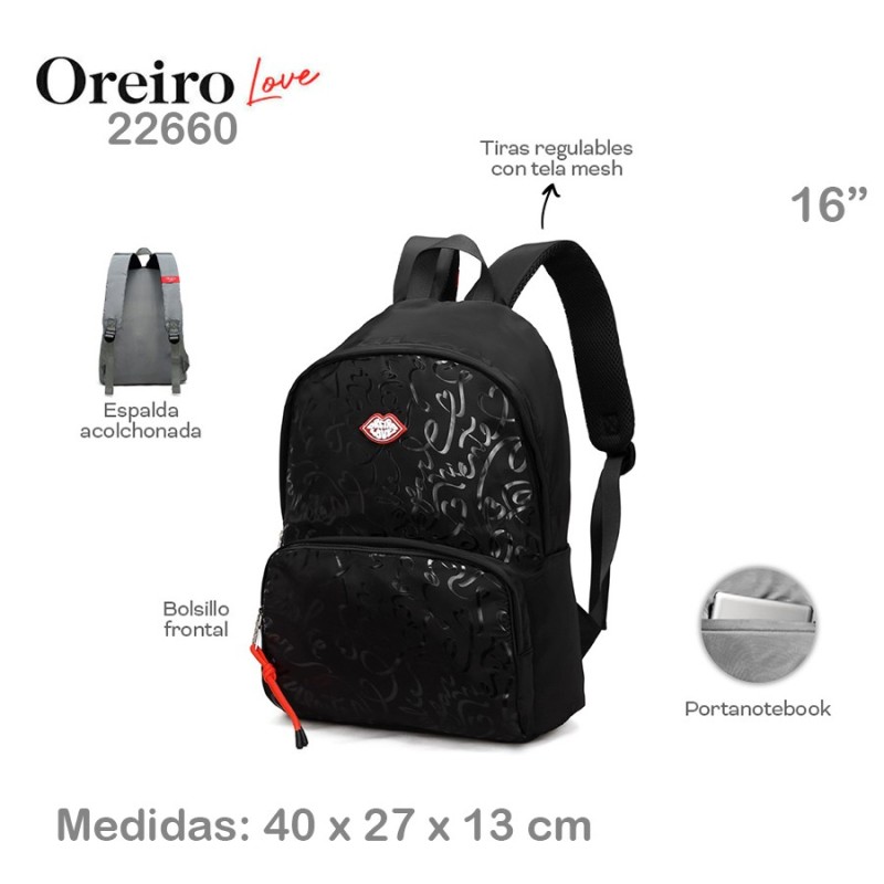 Mochila Las Oreiro Love 16"