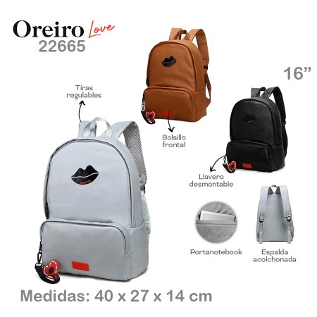 Mochila Las Oreiro Love 16"