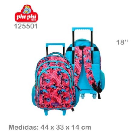 Mochila c/Carro Phi Phi Toys18"
